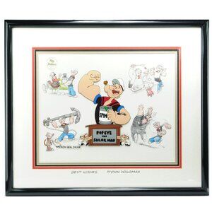 I Yam What I Yam Popeye The Sailor Man Limited Edition Cel by Myron Waldman